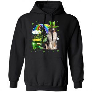 Australian Shepherd St Patricks Day Irish Shamrock Dog T-Shirt, Long Sleeve, Tank Top