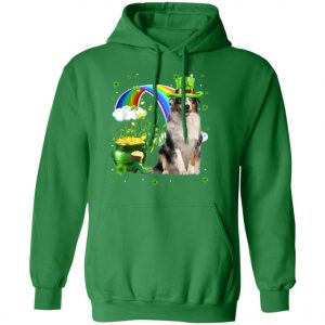 Australian Shepherd St Patricks Day Irish Shamrock Dog T-Shirt, Long Sleeve, Tank Top