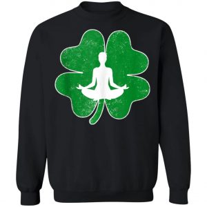 Yoga Shamrock Irish Saint Patricks Day Shirt, Long Sleeve