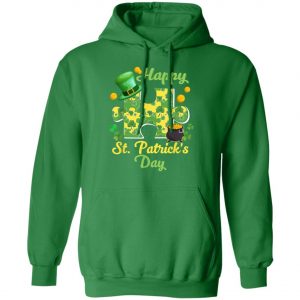Autism Puzzle Wearing Laprechaun Hat St Patricks Day T-Shirt, Long Sleeve, Tank Top