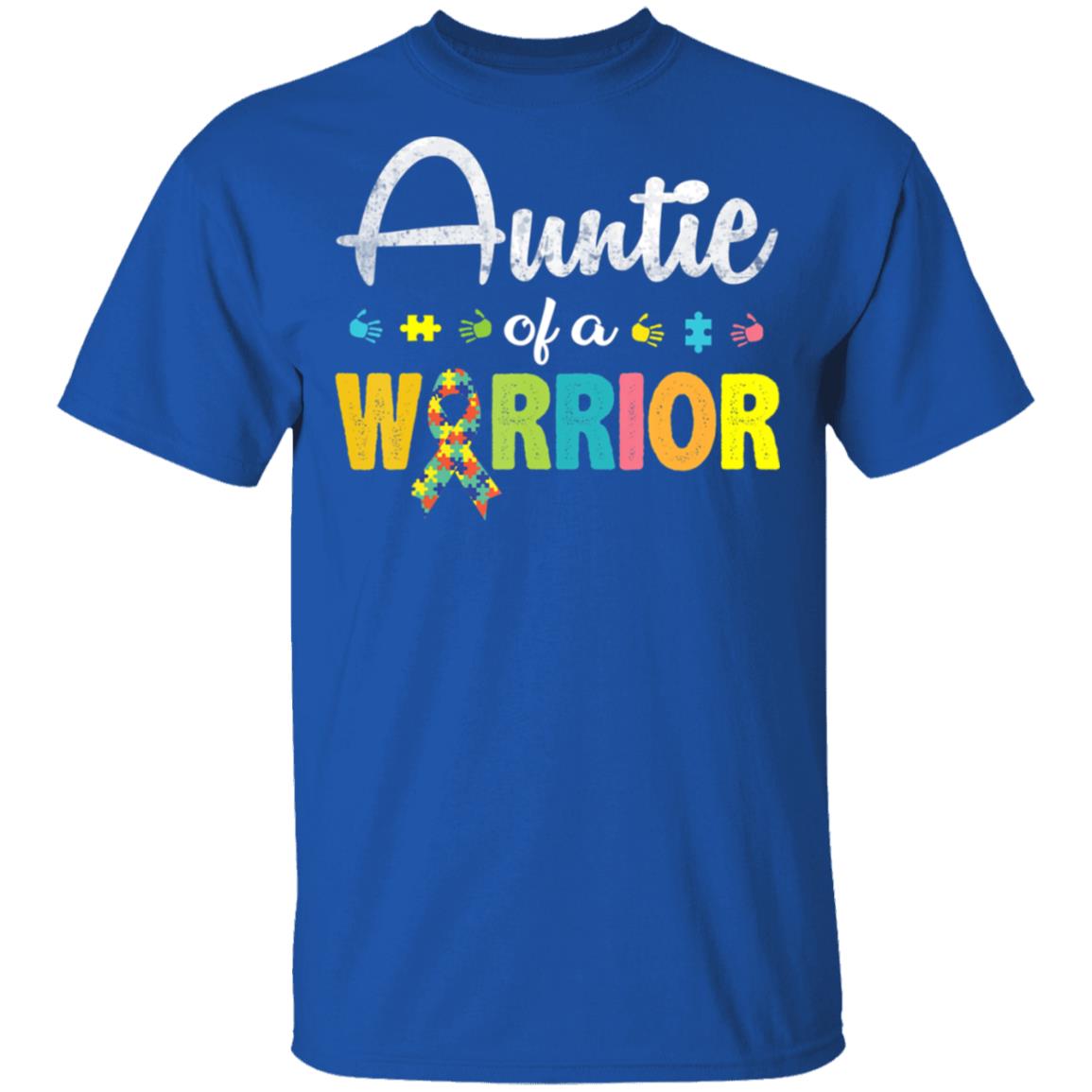 Auntie Of A Warrior Autism Awareness For I’m A Proud Aunt T-Shirt, Long Sleeve, Hoodie