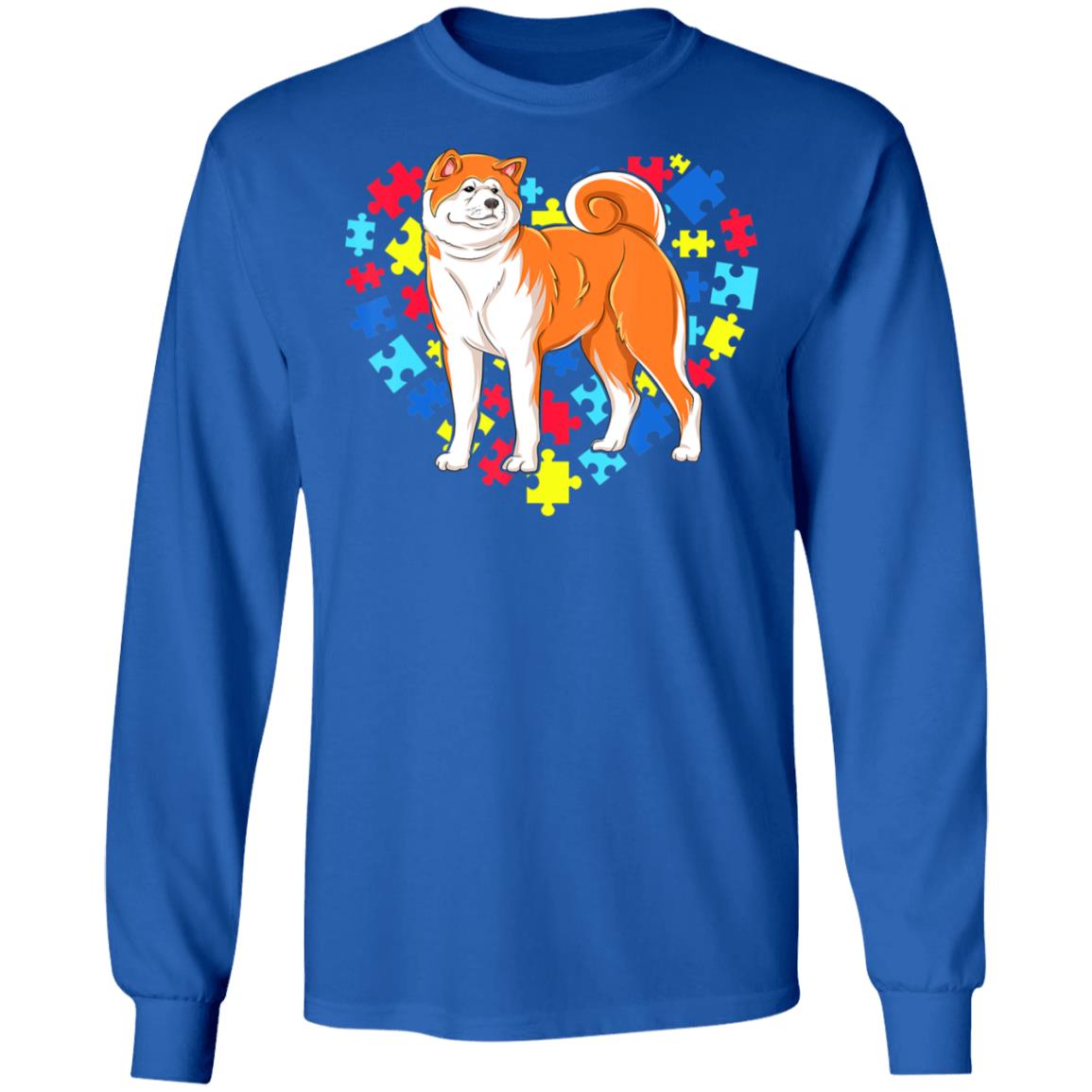 Autism Awareness akita Dog Heart T-Shirt, Long Sleeve, Hoodie Autism Awareness akita Dog Heart T-Shirt, Long Sleeve, Hoodie