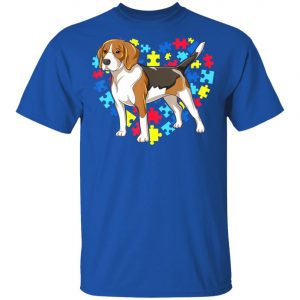 Autism Awareness Beagle Dog Heart T-Shirt, Long Sleeve, Hoodie