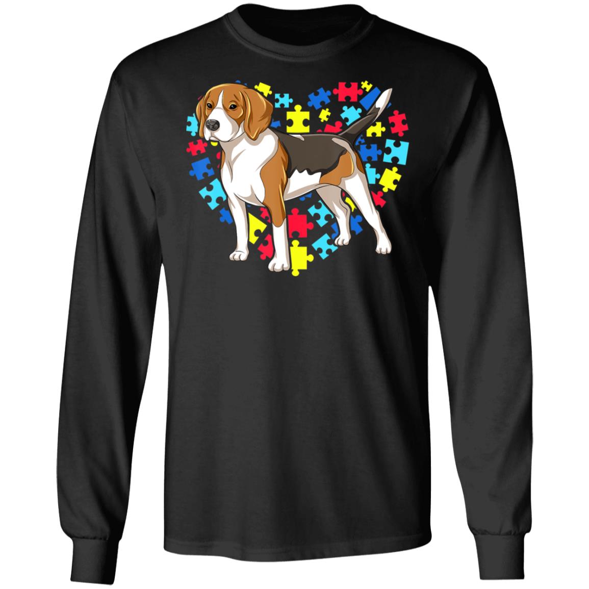 Autism Awareness Beagle Dog Heart T-Shirt, Long Sleeve, Hoodie Autism Awareness Beagle Dog Heart T-Shirt, Long Sleeve, Hoodie