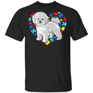 Autism Awareness bichon frise Dog Heart T-Shirt, Long Sleeve, Hoodie