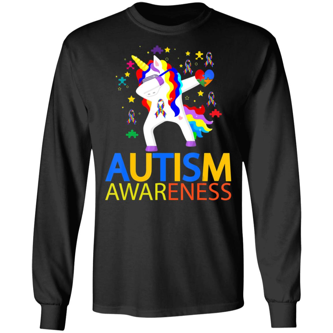 Autism awareness 2020-Dabbing Unicorn Puzzle Ribbon T-Shirt, Long Sleeve, Hoodie Autism awareness 2020-Dabbing Unicorn Puzzle Ribbon T-Shirt, Long Sleeve, Hoodie