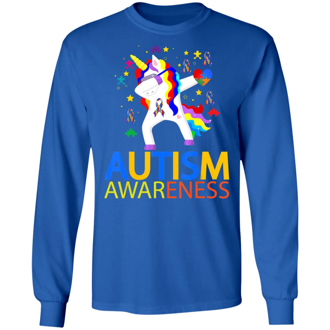 Autism awareness 2020-Dabbing Unicorn Puzzle Ribbon T-Shirt, Long Sleeve, Hoodie Autism awareness 2020-Dabbing Unicorn Puzzle Ribbon T-Shirt, Long Sleeve, Hoodie