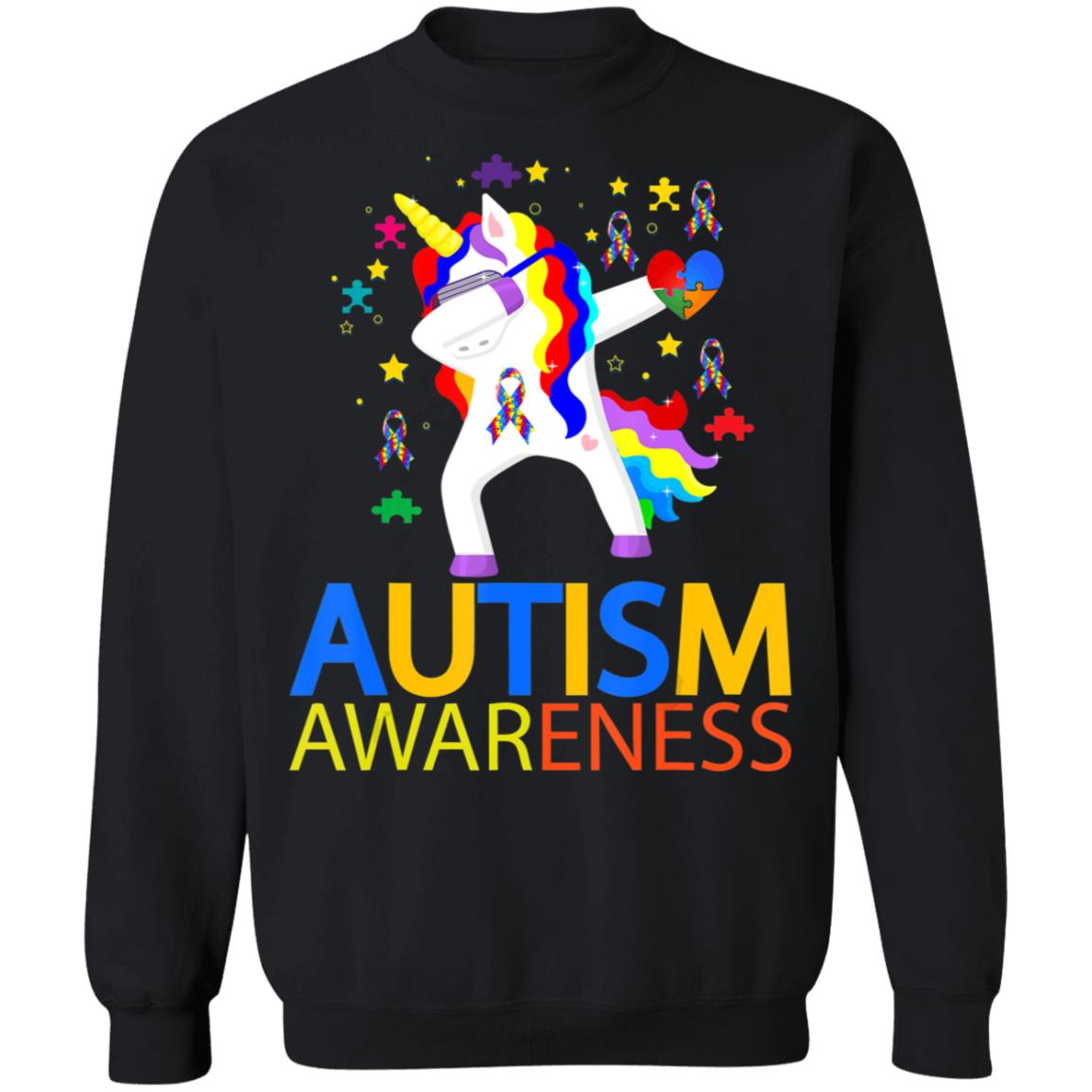 Autism awareness 2020-Dabbing Unicorn Puzzle Ribbon T-Shirt, Long Sleeve, Hoodie Autism awareness 2020-Dabbing Unicorn Puzzle Ribbon T-Shirt, Long Sleeve, Hoodie