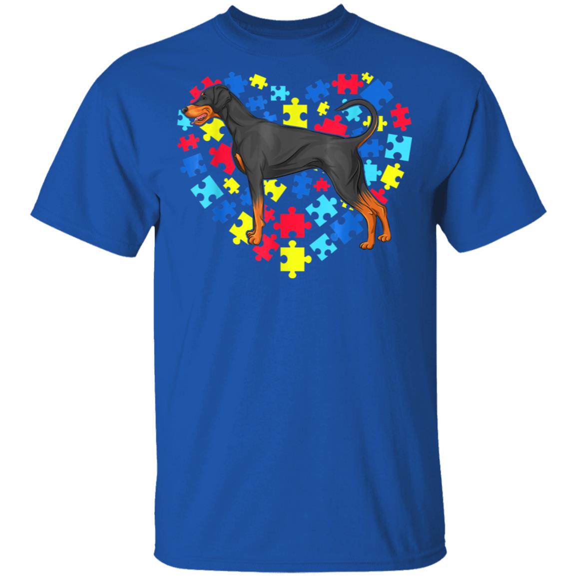 Autism Awareness Dobermann Dog Heart T-Shirt, Long Sleeve, Hoodie Autism Awareness Dobermann Dog Heart T-Shirt, Long Sleeve, Hoodie
