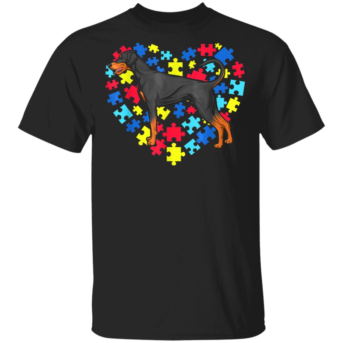 Autism Awareness Dobermann Dog Heart T-Shirt, Long Sleeve, Hoodie Autism Awareness Dobermann Dog Heart T-Shirt, Long Sleeve, Hoodie