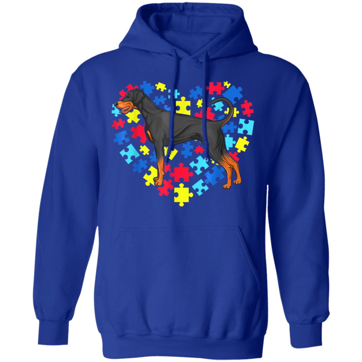 Autism Awareness Dobermann Dog Heart T-Shirt, Long Sleeve, Hoodie Autism Awareness Dobermann Dog Heart T-Shirt, Long Sleeve, Hoodie