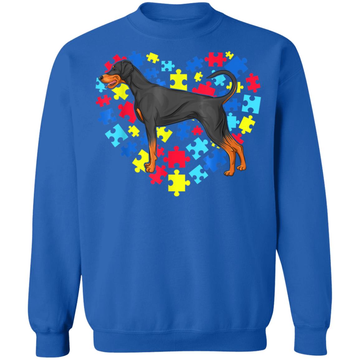 Autism Awareness Dobermann Dog Heart T-Shirt, Long Sleeve, Hoodie Autism Awareness Dobermann Dog Heart T-Shirt, Long Sleeve, Hoodie