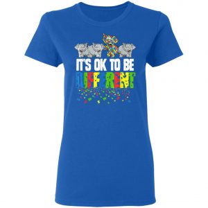 Autism Awareness Day Elephant Gift, Its Ok To Be Different T-Shirt, Long Sleeve, Hoodie