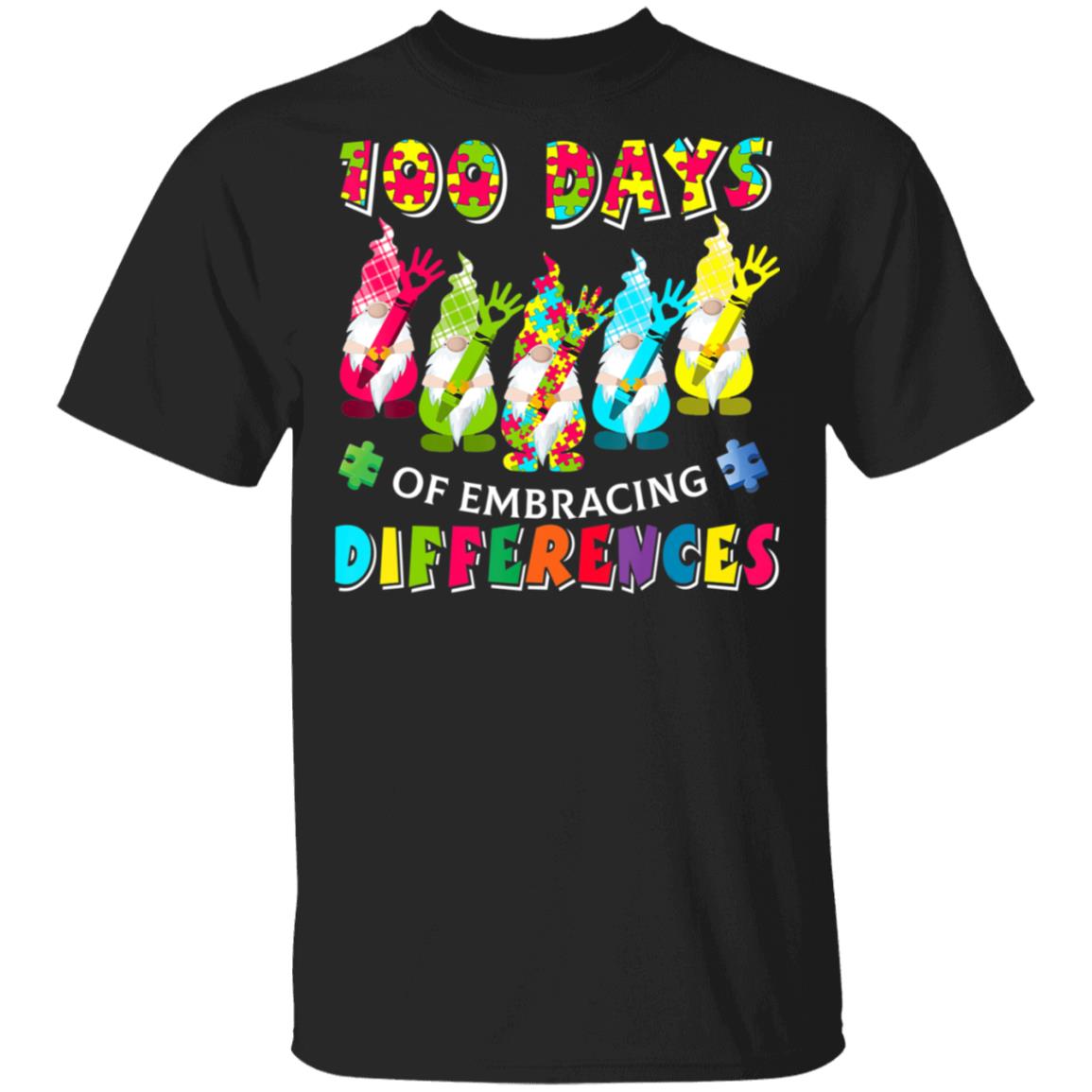 Autism Awareness Gnomes Embrace Differences 100 Days School T-Shirt, Long Sleeve, Hoodie Autism Awareness Gnomes Embrace Differences 100 Days School T-Shirt, Long Sleeve, Hoodie