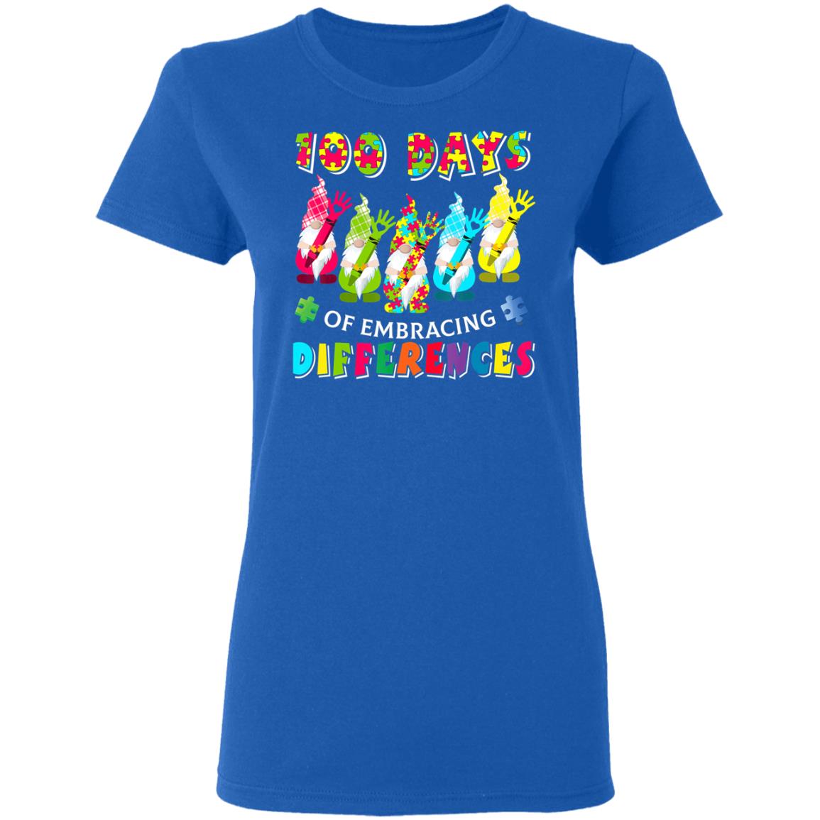 Autism Awareness Gnomes Embrace Differences 100 Days School T-Shirt, Long Sleeve, Hoodie Autism Awareness Gnomes Embrace Differences 100 Days School T-Shirt, Long Sleeve, Hoodie