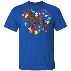 Autism Awareness Manchester Terrier Dog Heart T-Shirt, Long Sleeve, Hoodie