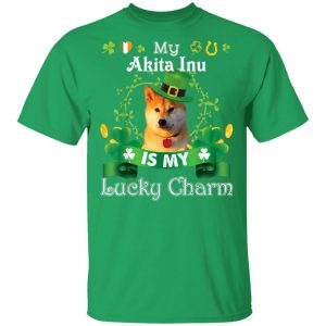 My Akita Inu Dog Is Lucky Charm Leprechaun St Patrick Day T-Shirt, Long Sleeve, Hoodie