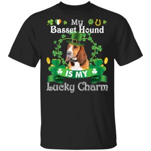 My Basset Hound Dog Is Lucky Charm Leprechaun St Patrick Day T-Shirt, Long Sleeve, Hoodie My Basset Hound Dog Is Lucky Charm Leprechaun St Patrick Day T-Shirt, Long Sleeve, Hoodie