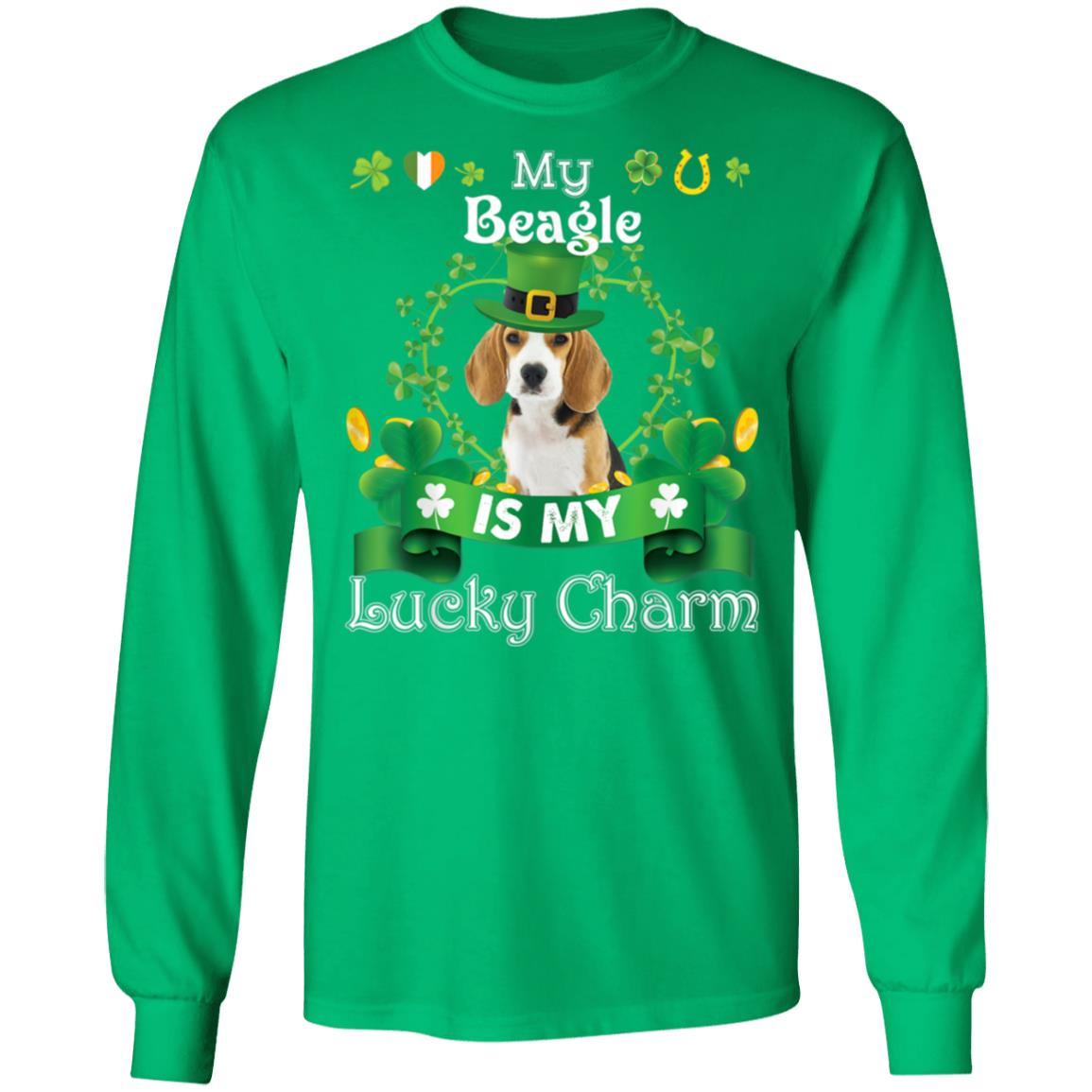 My Beagle Dog Is Lucky Charm Leprechaun St Patrick Day T-Shirt, Long Sleeve, Hoodie My Beagle Dog Is Lucky Charm Leprechaun St Patrick Day T-Shirt, Long Sleeve, Hoodie