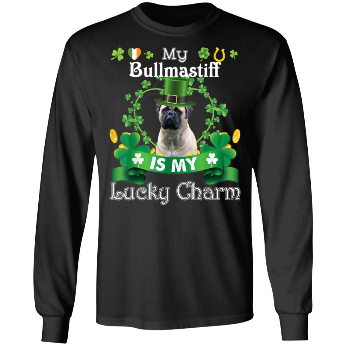 My Bullmastiff Dog Is Lucky Charm Leprechaun St Patrick Day T-Shirt, Long Sleeve, Hoodie My Bullmastiff Dog Is Lucky Charm Leprechaun St Patrick Day T-Shirt, Long Sleeve, Hoodie