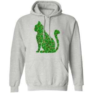 Cat Shamrocks Tee St.Patricks Day Cats Kitty Lover Irish T-Shirt, Long Sleeve