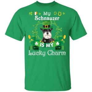 My Schnauzer Dog Is Lucky Charm Leprechaun St Patrick Day T-Shirt, Long Sleeve, Hoodie