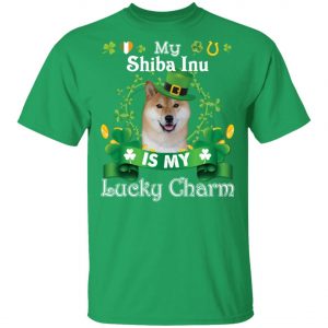 My Shiba Inu Dog Is Lucky Charm Leprechaun St Patrick Day T-Shirt, Long Sleeve, Hoodie