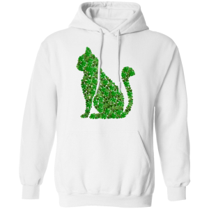 Cat Shamrocks Tee St.Patricks Day Cats Kitty Lover Irish T-Shirt, Long Sleeve
