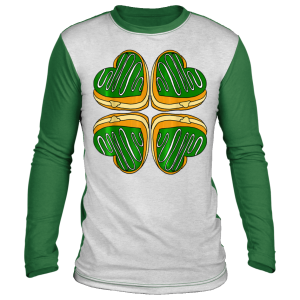 Four Leaf Clover Donut St Patricks Day Funny Irish T-Shirt, Long Sleeve, Hoodie