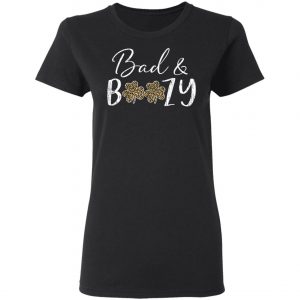 Bad and Boozy Plaid Leopard Shamrock Saint Patrick Day T-Shirt, Long Sleeve, Tank Top