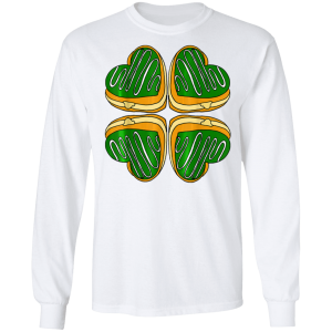 Four Leaf Clover Donut St Patricks Day Funny Irish T-Shirt, Long Sleeve, Hoodie