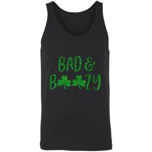 Bad And Boozy Shirt Cute Shamrock St Patricks Day T-Shirt, Long Sleeve, Tank Top