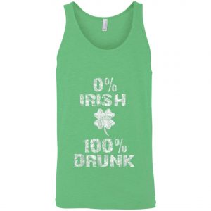0 Irish 100 Drunk Shamrock St. Patricks Day Shirt, Long Sleeve