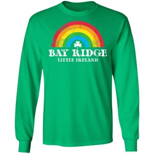 Bay Ridge Brooklyn 70s Style Irish St Patricks Day Rainbow T-Shirt, Long Sleeve, Tank Top
