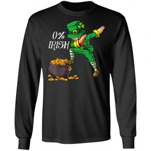 0 Irish Funny Saint Patricks Day Leprechaun Dabbing Dance Long Sleeve, Shirt