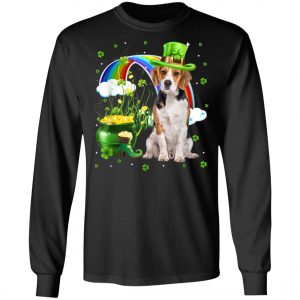 Beagle St Patricks Day Irish Shamrock Dog T-Shirt, Long Sleeve, Tank Top
