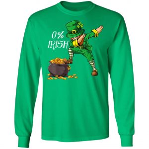 0 Irish Funny Saint Patricks Day Leprechaun Dabbing Dance Long Sleeve, Shirt