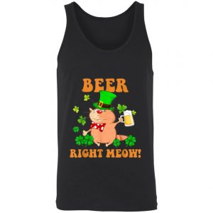 Beer Right Meow Cute Cat Drinking St. Patricks Day T-Shirt, Long Sleeve, Tank Top