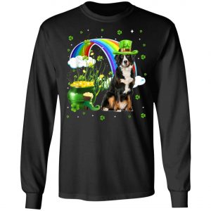 Bernese Mountain St Patricks Day Irish Shamrock Dog T-Shirt, Long Sleeve, Tank Top