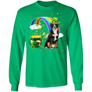 Bernese Mountain St Patricks Day Irish Shamrock Dog T-Shirt, Long Sleeve, Tank Top