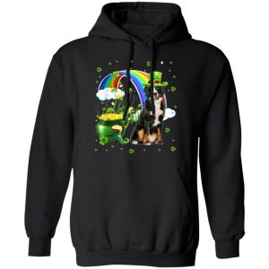 Bernese Mountain St Patricks Day Irish Shamrock Dog T-Shirt, Long Sleeve, Tank Top