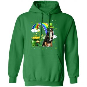 Bernese Mountain St Patricks Day Irish Shamrock Dog T-Shirt, Long Sleeve, Tank Top