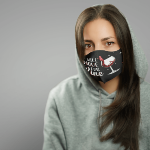 Will Remove For Wine Cloth Face Mask Funny Wine Face Mask