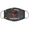 Autism Warrior Fighting For My Daughter Washable Reusable Custom  Autism Awareness Face Mask Cover