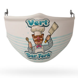 Chef Vert Der Ferk Funny Face Mask Reusable