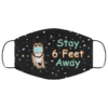 Stay 6 Feet Away Cute German Shepherd Dog Face Mask