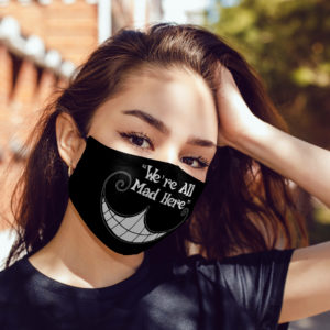 Were All Mad Here Cheshire Cat Smile Face Mask