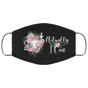 Middle Finger Uterus Actually I Can Feminism Woman Face Mask