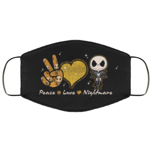 Peace Love Nightmare Face Mask