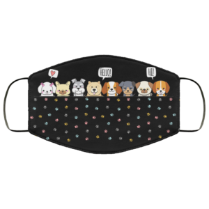 Kawaii Puppy Dog Mom Gifts Cloth Face Mask
